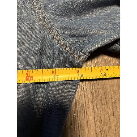 Ralph Lauren Women Belted Denim Fit & Flare Shirtdress Pure Rinse Wash 10 - Picture 5 of 6